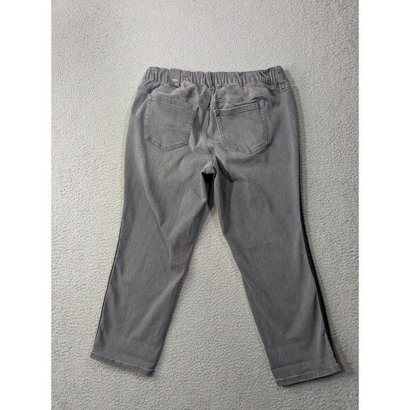 Torrid Crop Pull On Boyfriend Straight Pants Womens M/L 10 Medum/Large Gray - Picture 2 of 16